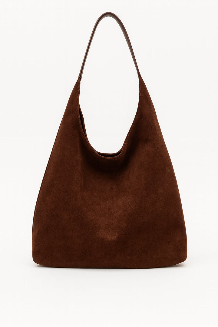 Women's Suede Tote Bag with Shoulder Strap for Everyday Use