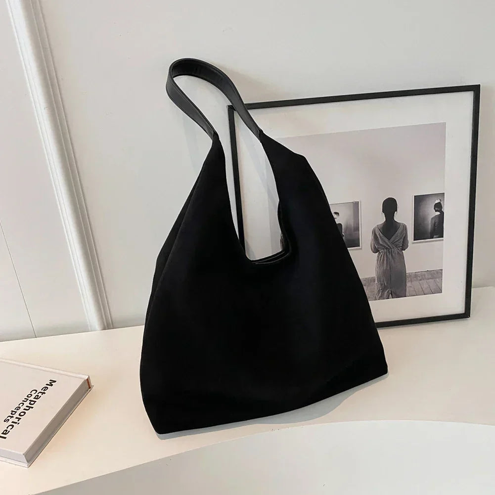 Women's Suede Tote Bag with Shoulder Strap for Everyday Use