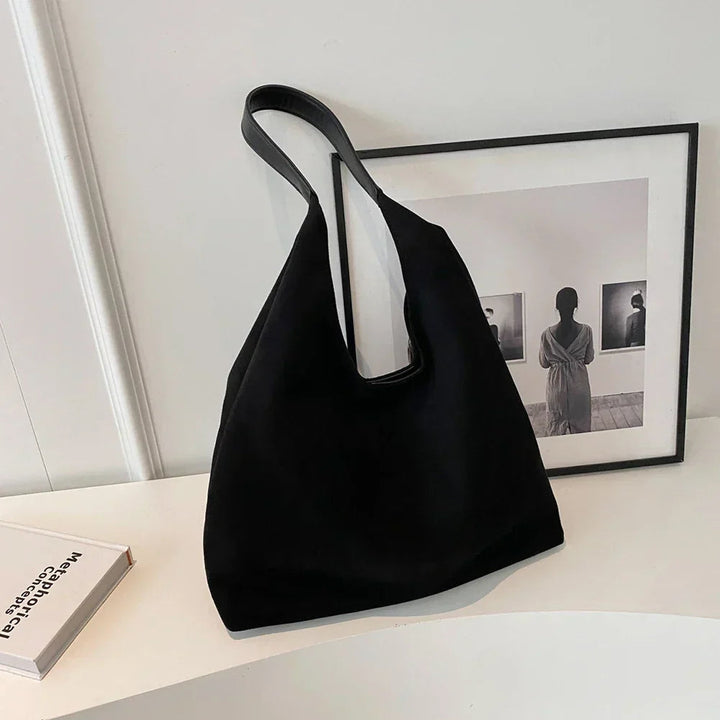 Women's Suede Tote Bag with Shoulder Strap for Everyday Use