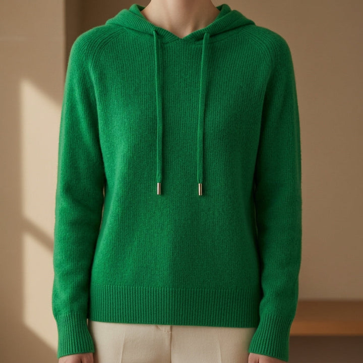 Women's Ribbed Knit Hoodie Sweater