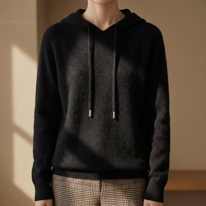 Women's Ribbed Knit Hoodie Sweater