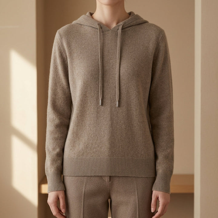 Women's Ribbed Knit Hoodie Sweater