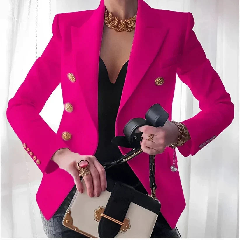 Women's Classic Tailored Blazer with Modern Old School Style