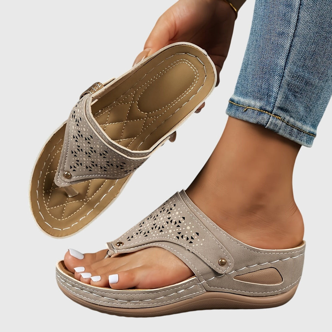 Julia | Women's Perforated Platform Sandals