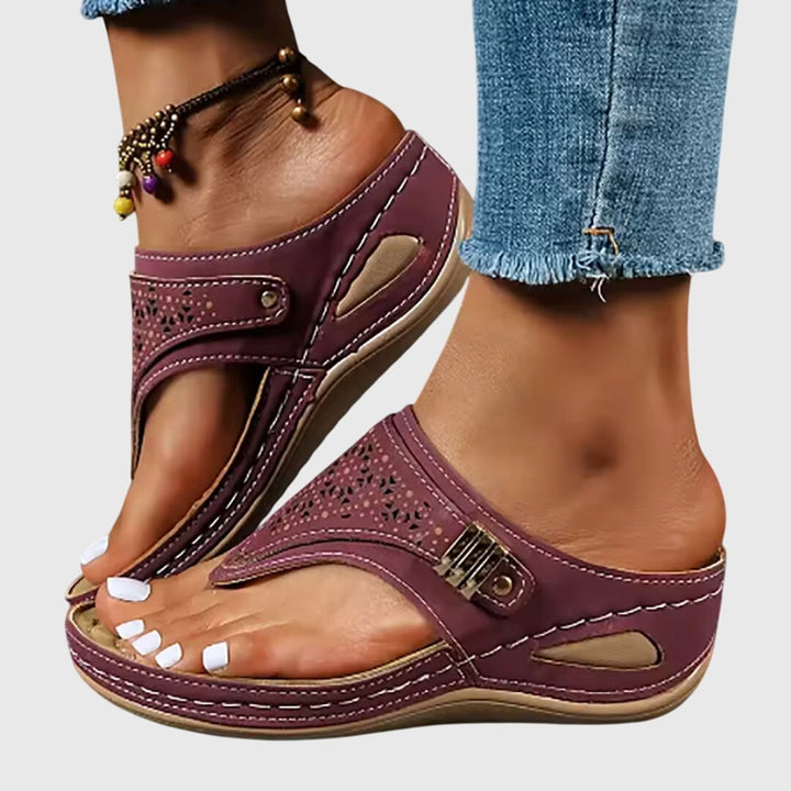 Julia | Women's Perforated Platform Sandals
