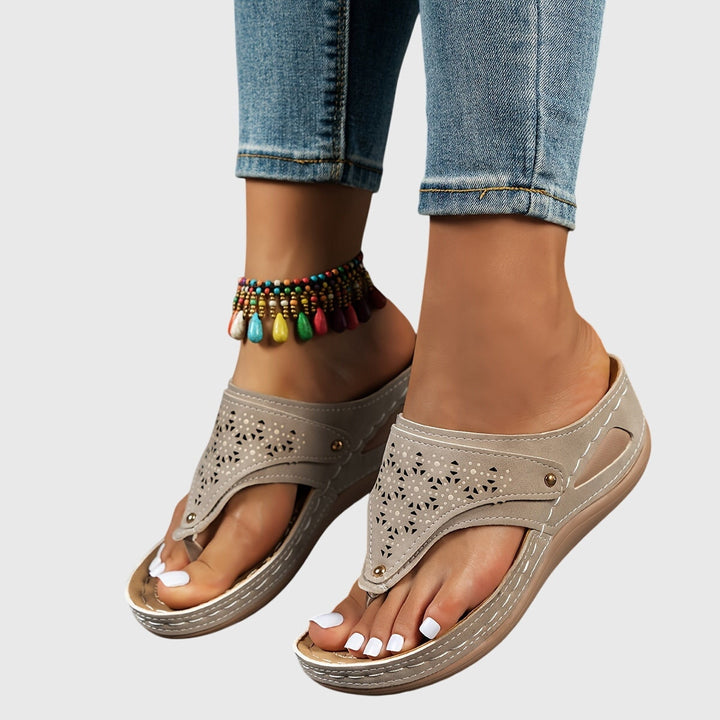 Julia | Women's Perforated Platform Sandals
