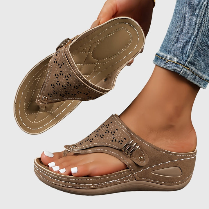 Julia | Women's Perforated Platform Sandals