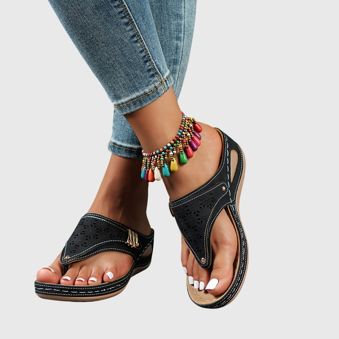 Julia | Women's Perforated Platform Sandals