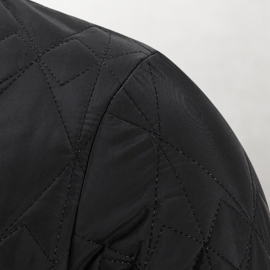 Men's Diamond Quilted Zip-Front Bomber Jacket