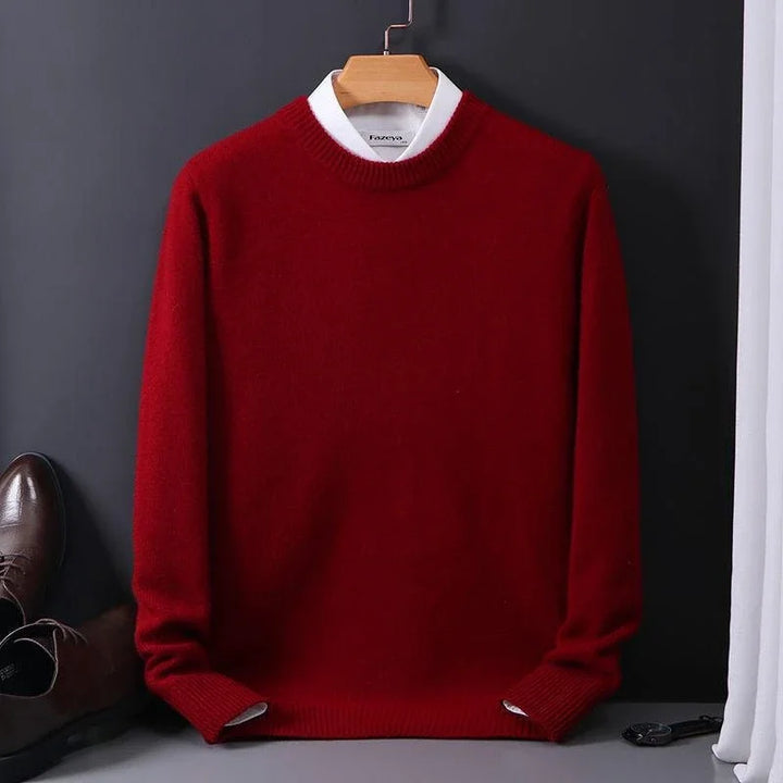 Men's Mock Neck Long Sleeve Sweater