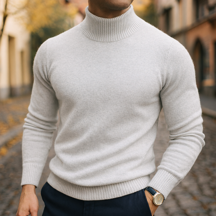 Men's Mock Neck Turtleneck Sweater