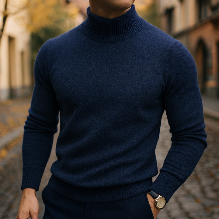 Men's Mock Neck Turtleneck Sweater