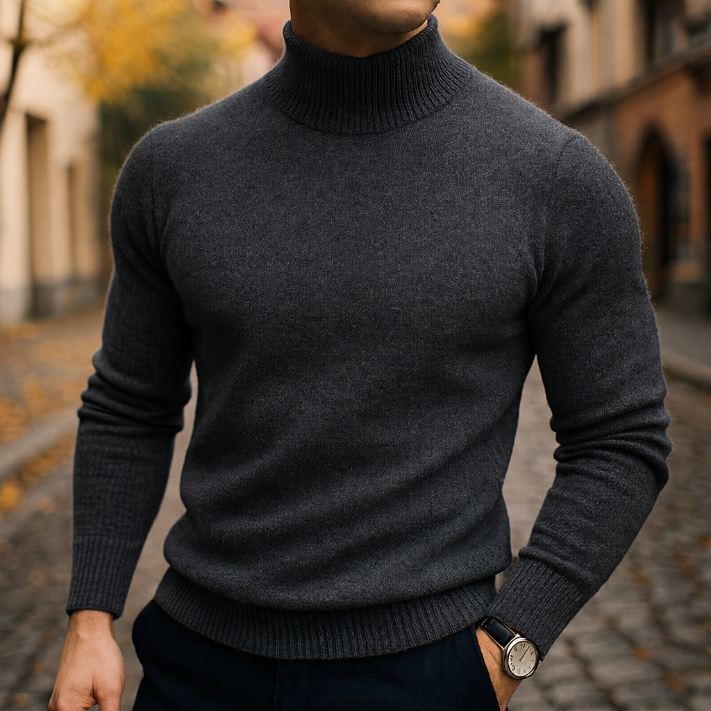 Men's Mock Neck Turtleneck Sweater