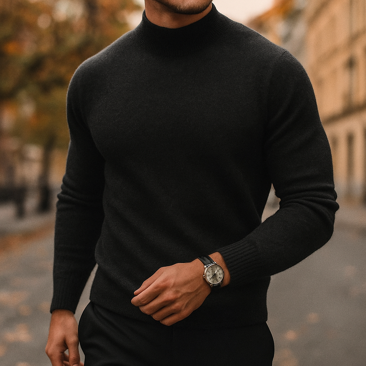 Men's Mock Neck Turtleneck Sweater
