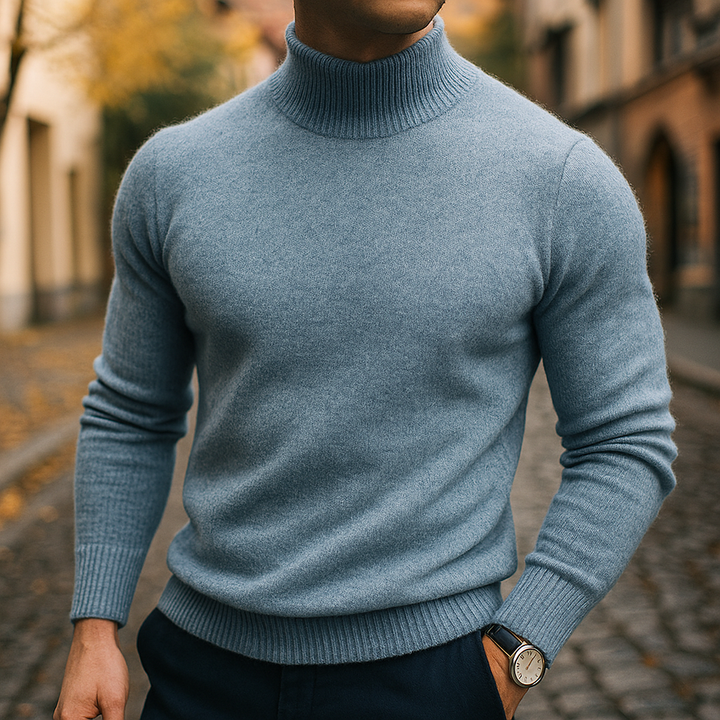 Men's Mock Neck Turtleneck Sweater