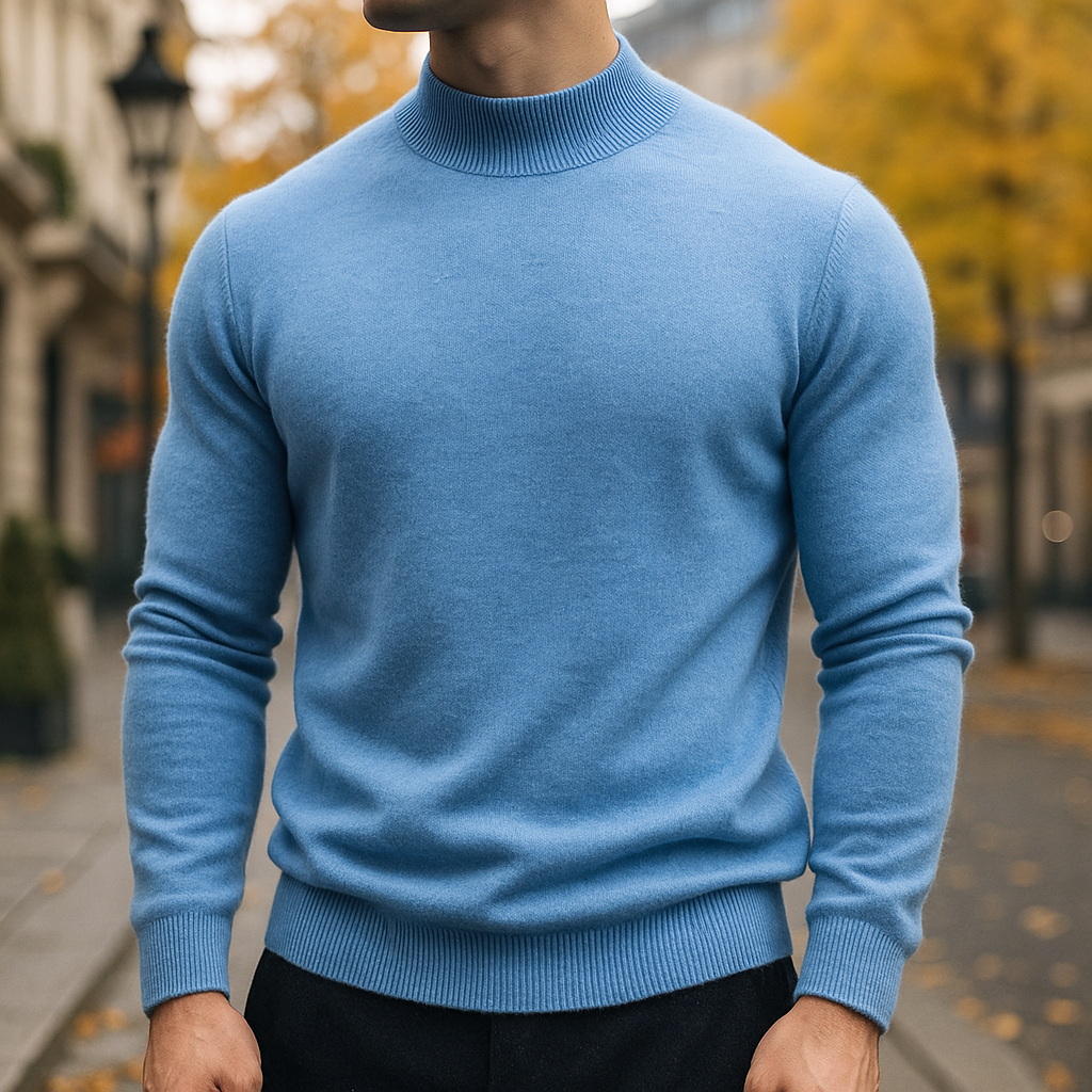 Men's Mock Neck Turtleneck Sweater