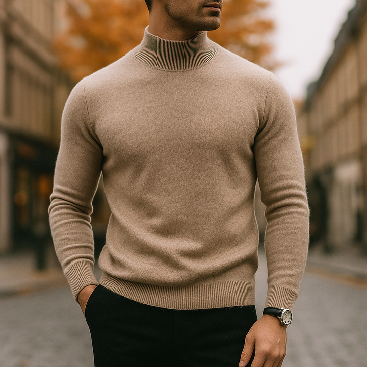 Men's Mock Neck Turtleneck Sweater