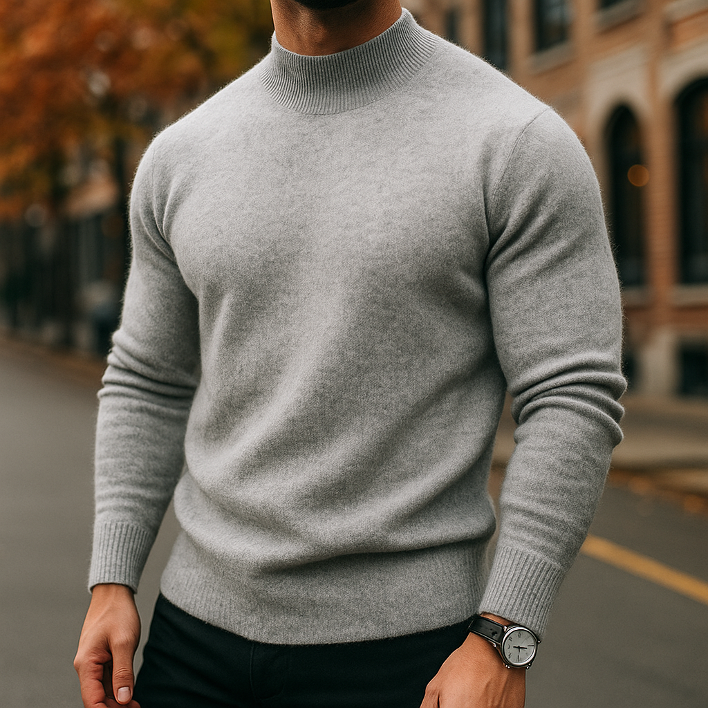 Men's Mock Neck Turtleneck Sweater