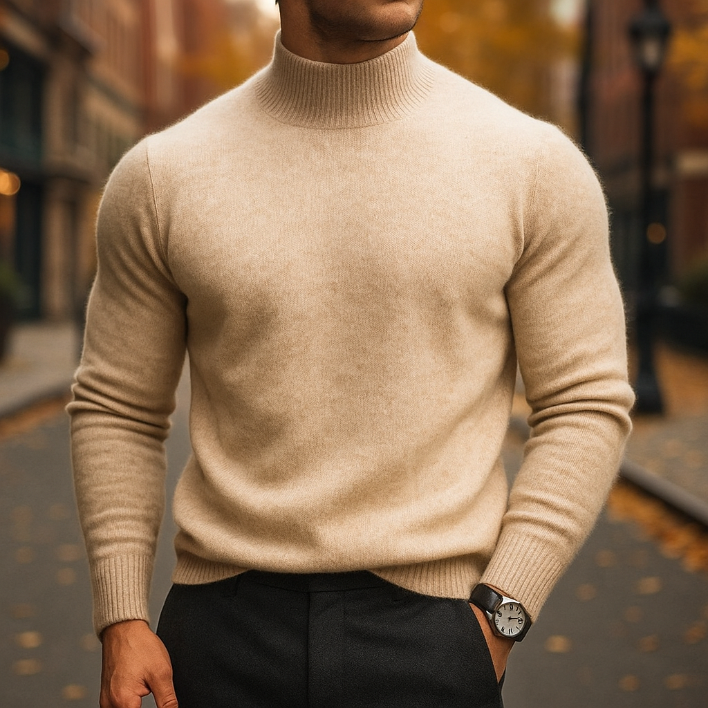 Men's Mock Neck Turtleneck Sweater