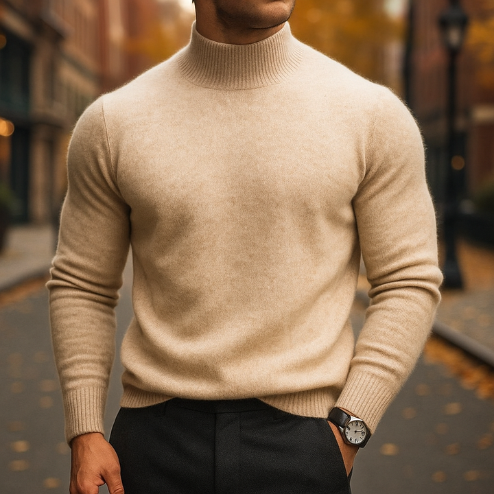 Men's Mock Neck Turtleneck Sweater