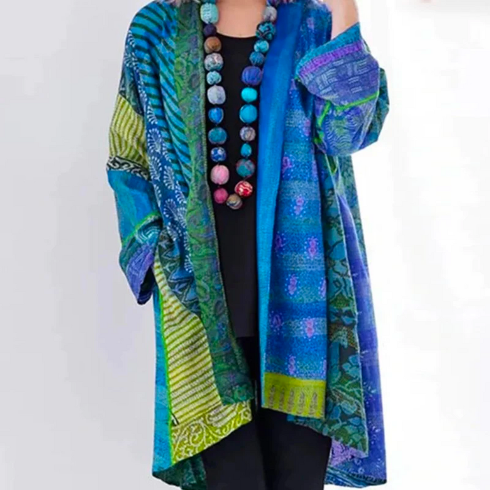 Women's Patchwork Patterned Cardigan