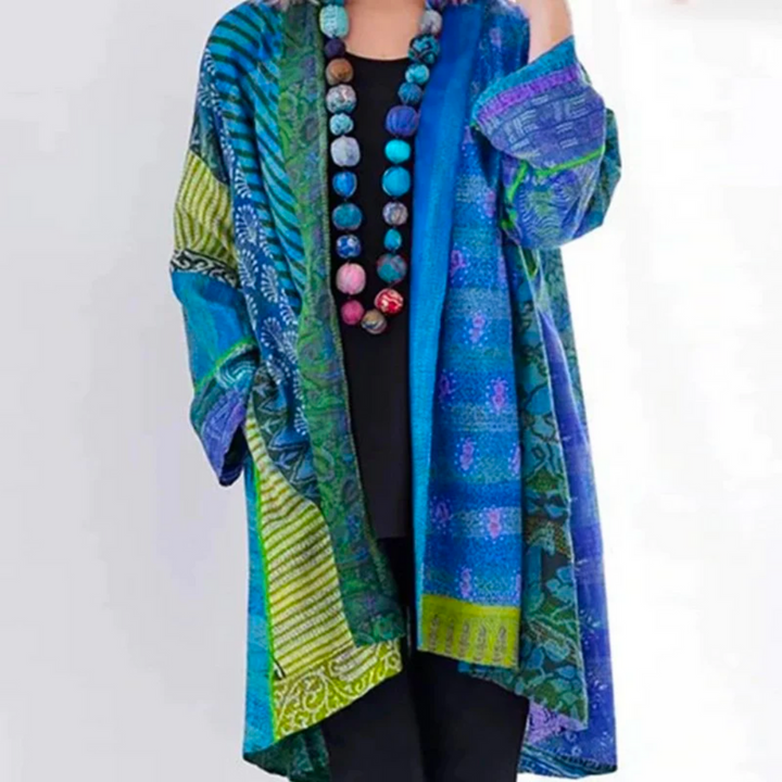 Women's Patchwork Patterned Cardigan