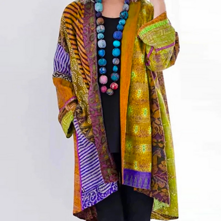 Women's Patchwork Patterned Cardigan
