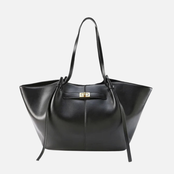 Women's Sleek Vegan Leather Tote Bag for Daily Use