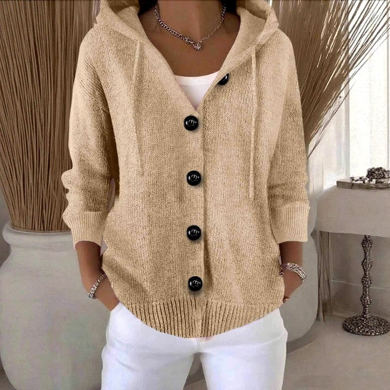 Women's Relaxed Fit Hooded Cardigan