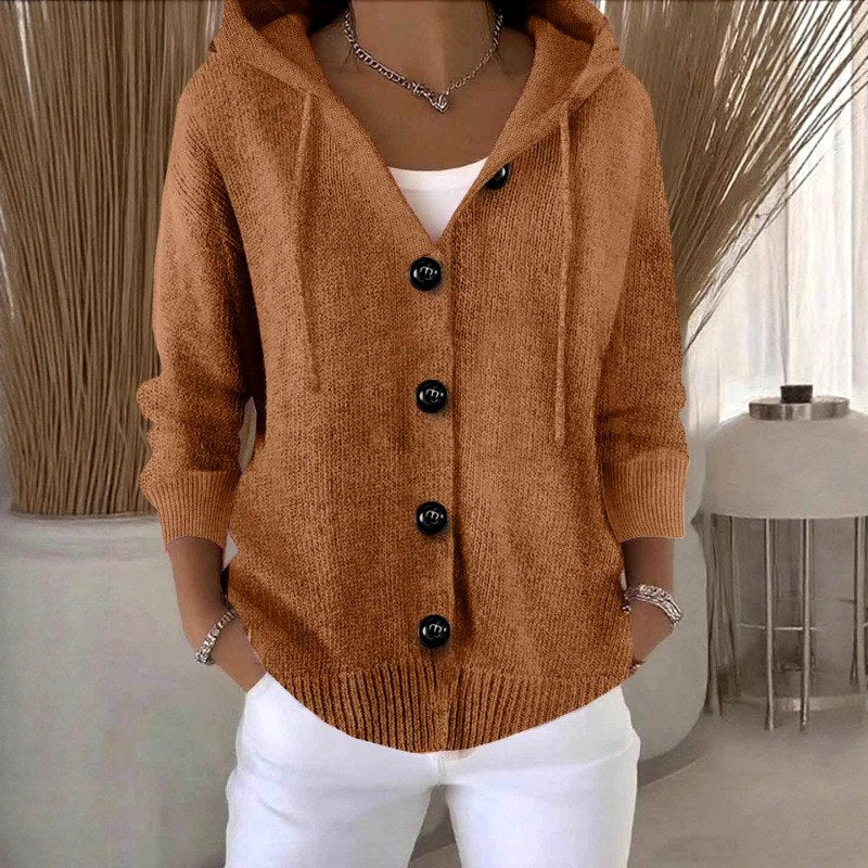 Women's Relaxed Fit Hooded Cardigan