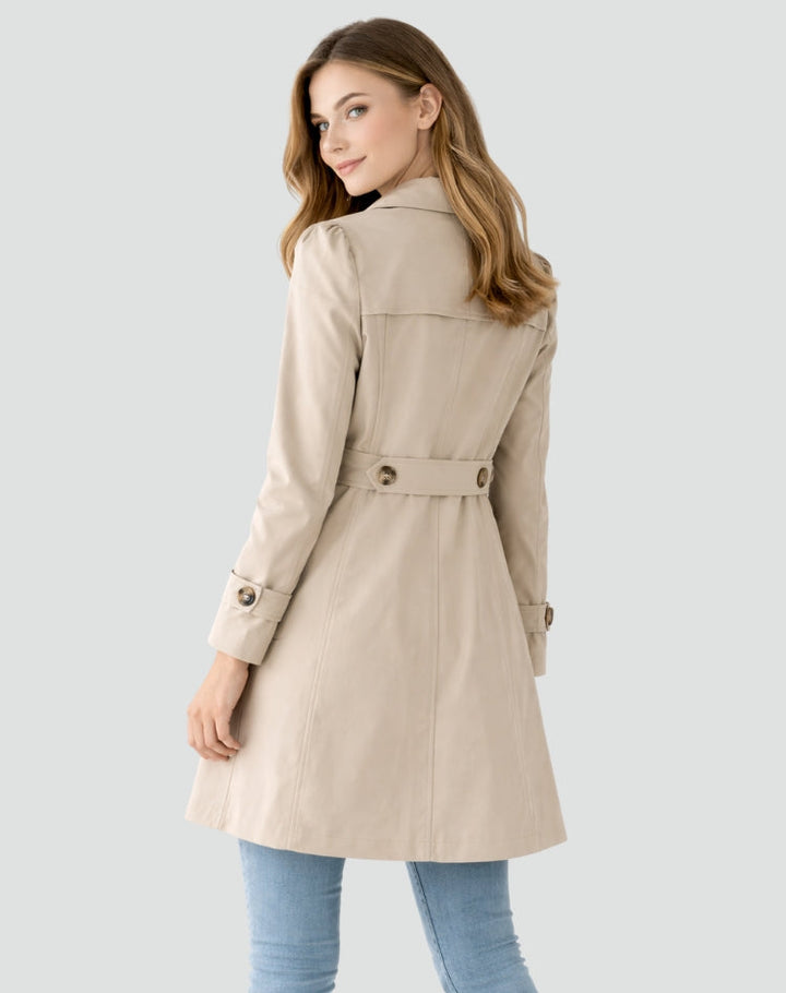 Women's Classic Tailored Trench Coat for Everyday Wear