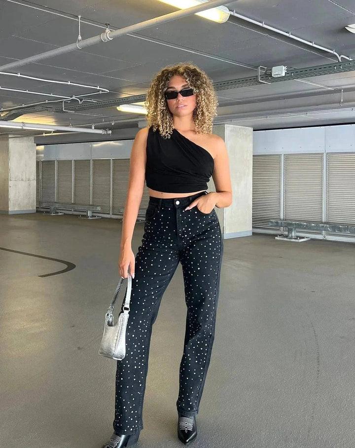 Jade | Women's Glitter Jeans for a Sparkling Style