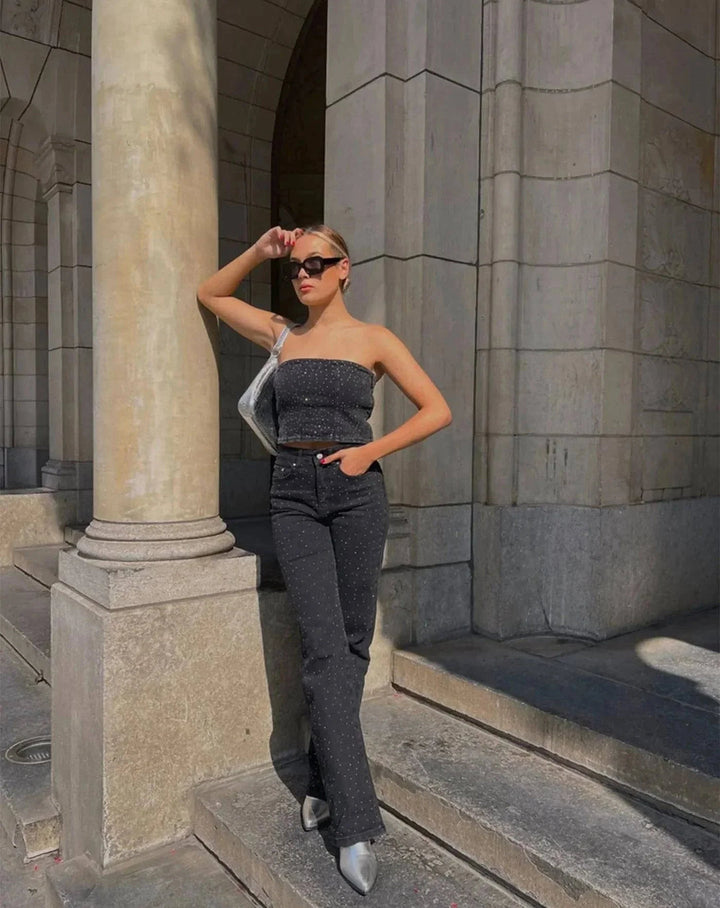 Jade | Women's Glitter Jeans for a Sparkling Style