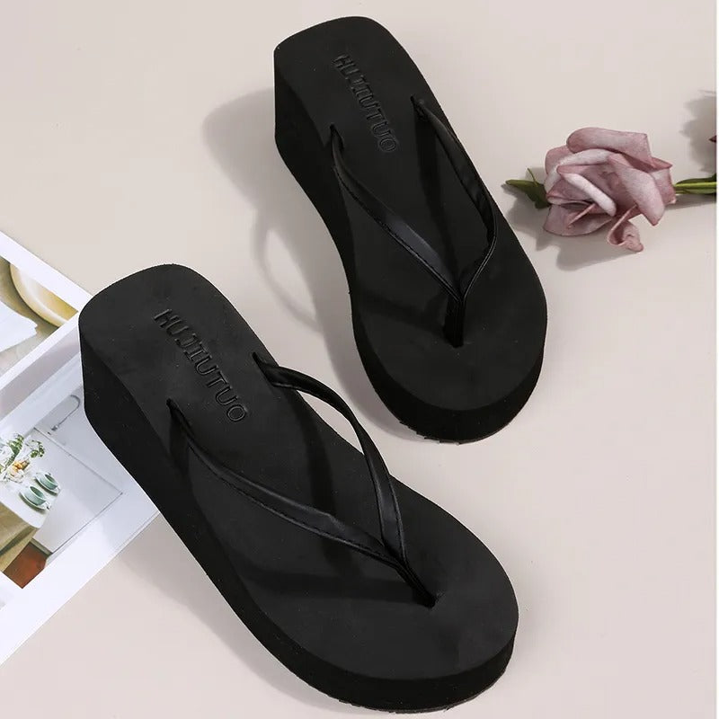 Emma | Women's Platform Slippers with Clip Toe Design