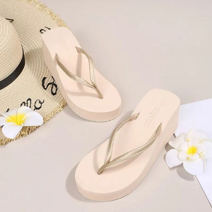 Emma | Women's Platform Slippers with Clip Toe Design
