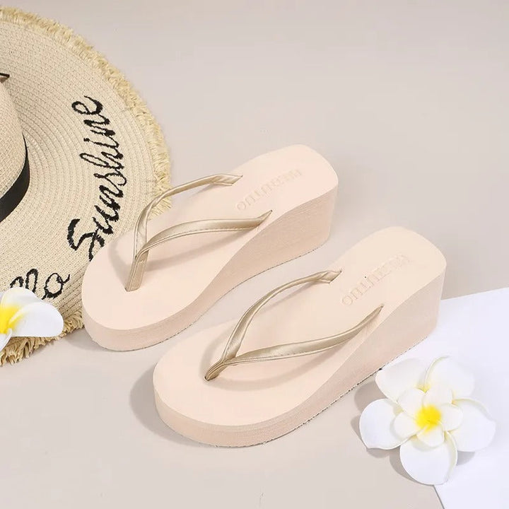 Emma | Women's Platform Slippers with Clip Toe Design
