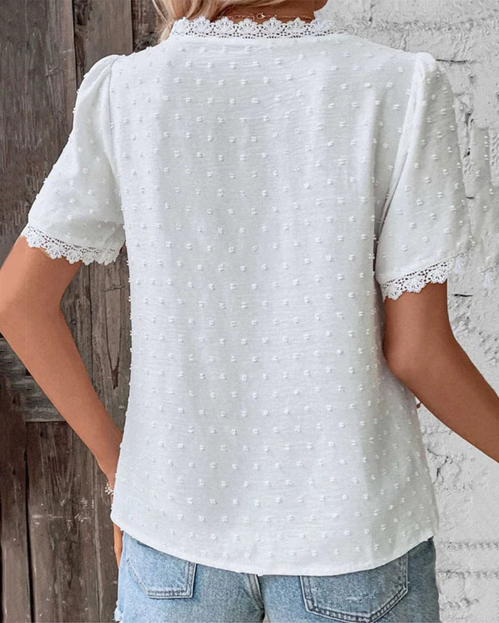 Women's Lace V-Neck Blouse