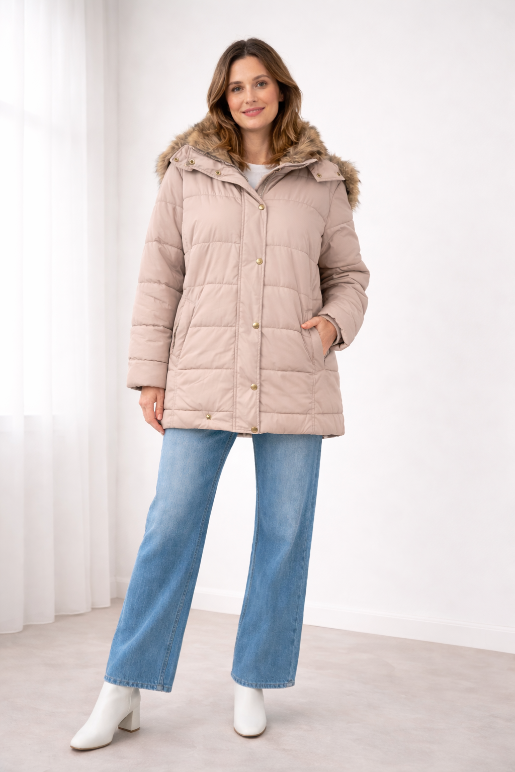 Women's Casual Puffer Hooded Jacket