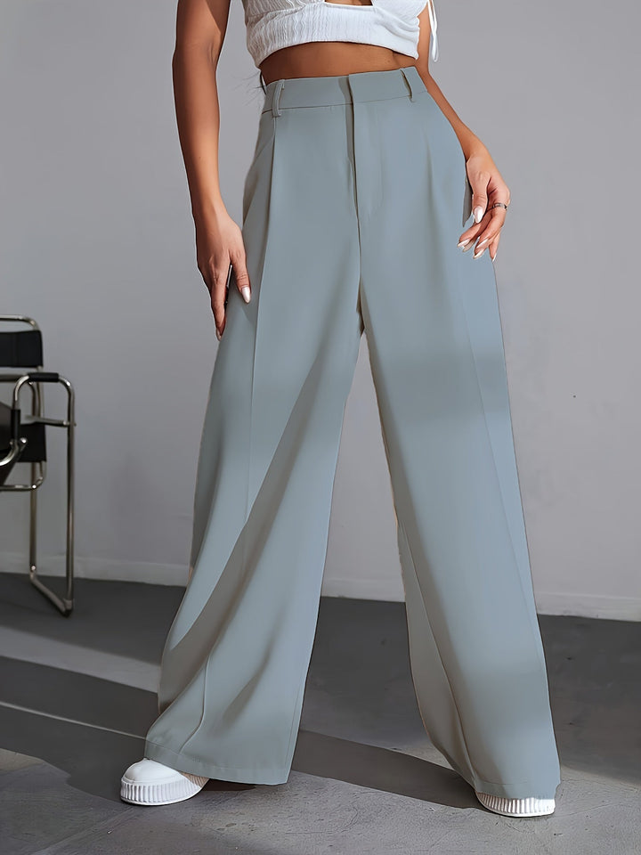 Lana | Women's Wide Leg Luxury Plain Trousers