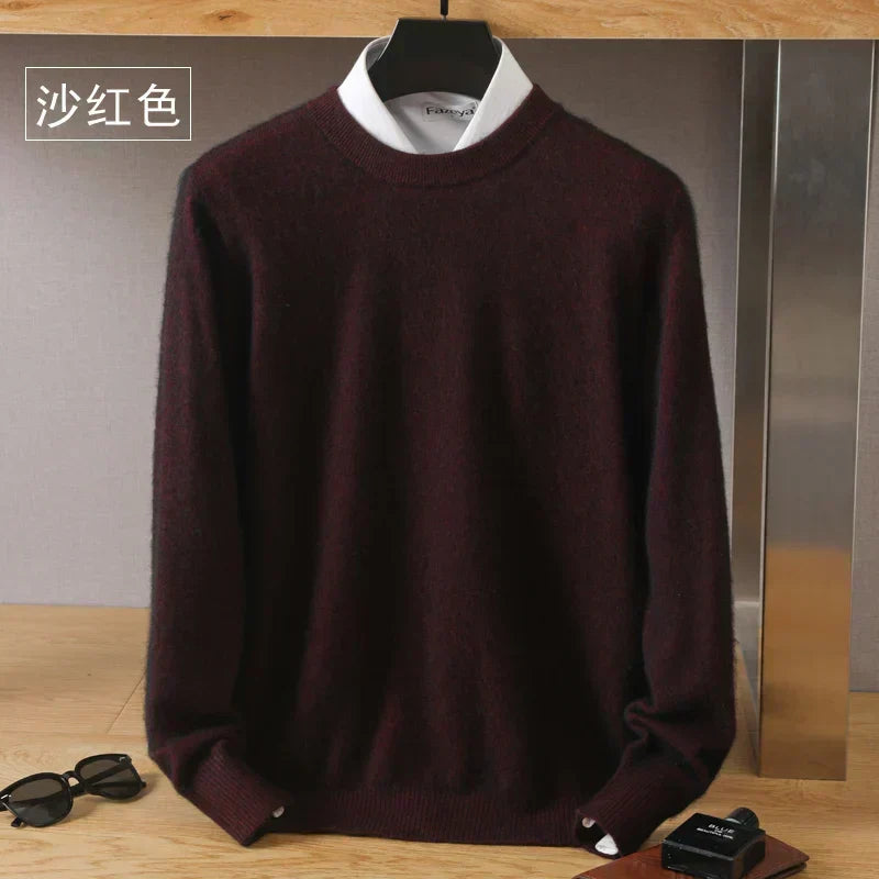 Men's Cashmere O-Neck Sweater | 100% Pure Japanese-Knit