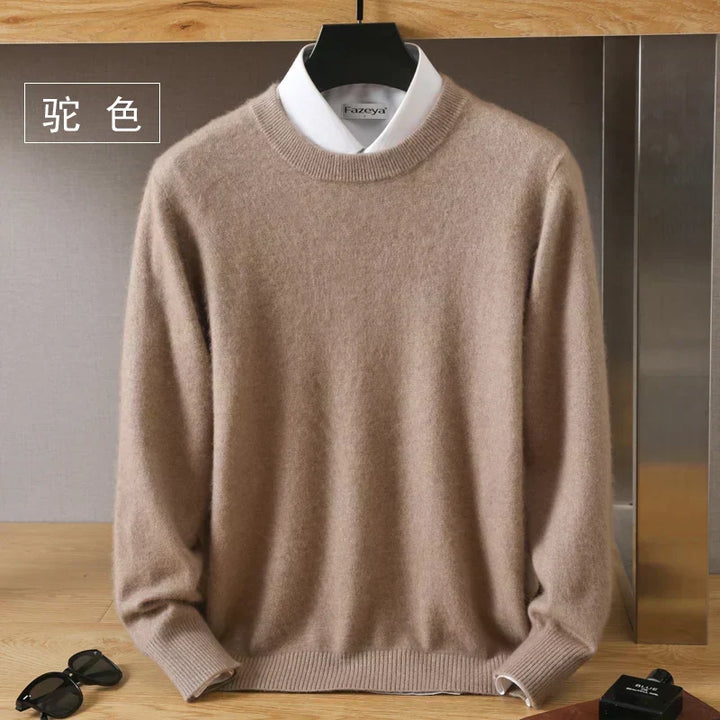 Men's Cashmere O-Neck Sweater | 100% Pure Japanese-Knit