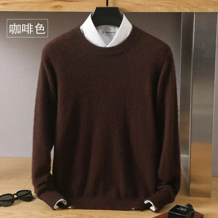 Men's Cashmere O-Neck Sweater | 100% Pure Japanese-Knit