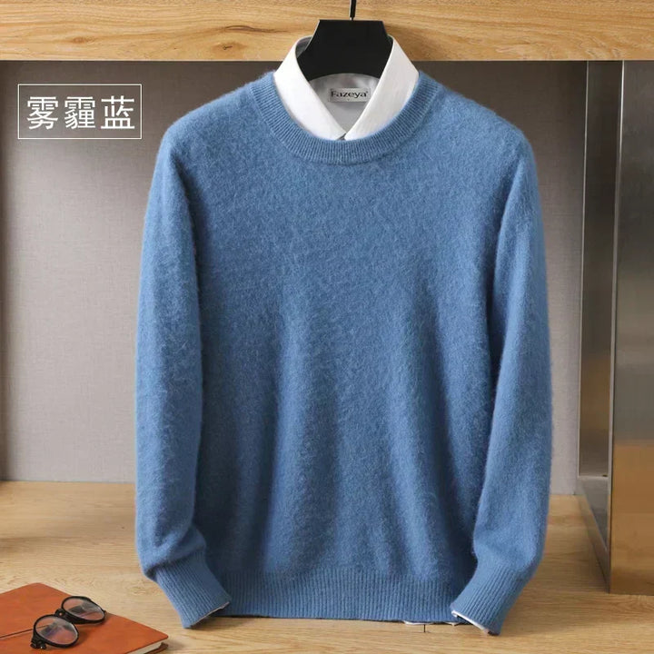 Men's Cashmere O-Neck Sweater | 100% Pure Japanese-Knit
