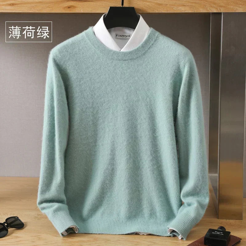 Men's Cashmere O-Neck Sweater | 100% Pure Japanese-Knit