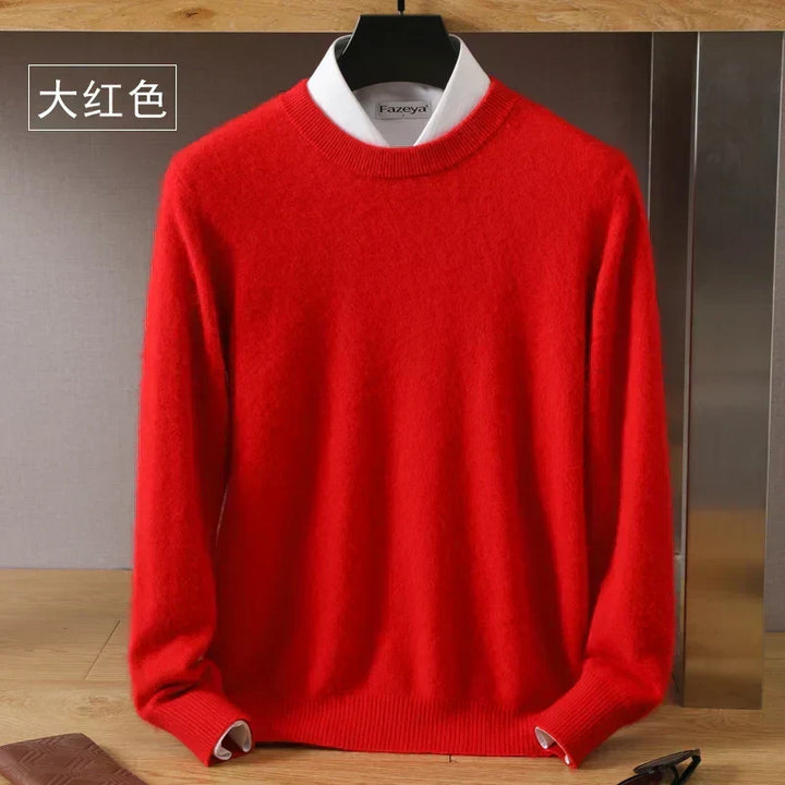 Men's Cashmere O-Neck Sweater | 100% Pure Japanese-Knit