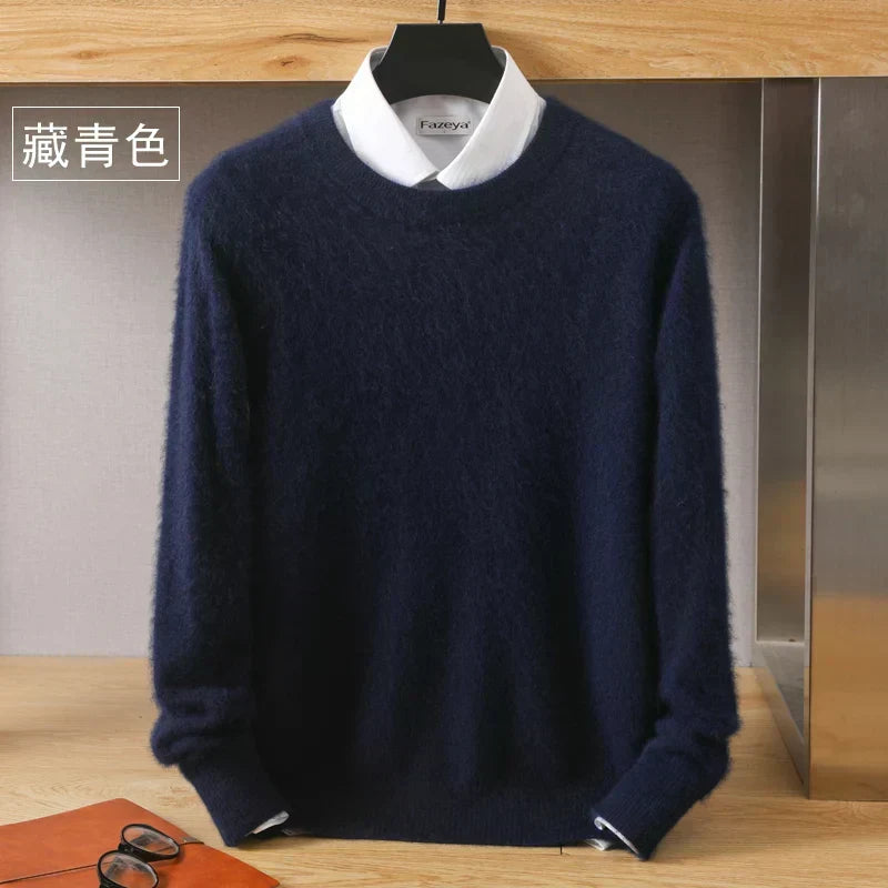 Men's Cashmere O-Neck Sweater | 100% Pure Japanese-Knit