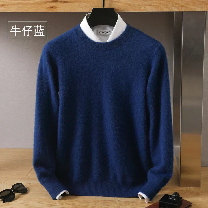 Men's Cashmere O-Neck Sweater | 100% Pure Japanese-Knit