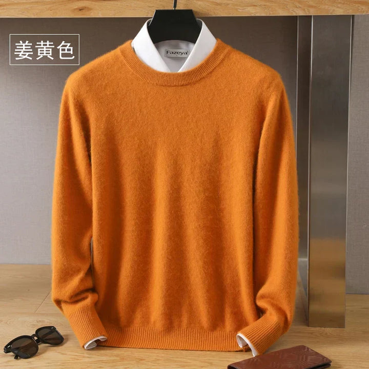 Men's Cashmere O-Neck Sweater | 100% Pure Japanese-Knit