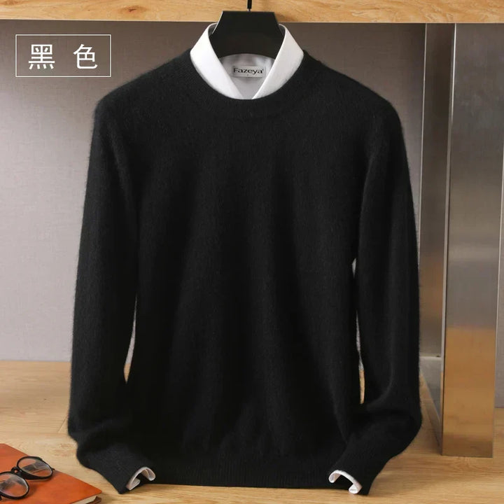 Men's Cashmere O-Neck Sweater | 100% Pure Japanese-Knit