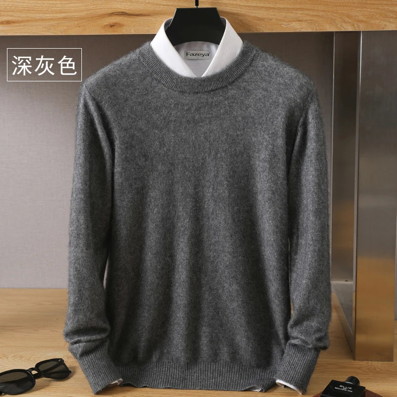 Men's Cashmere O-Neck Sweater | 100% Pure Japanese-Knit